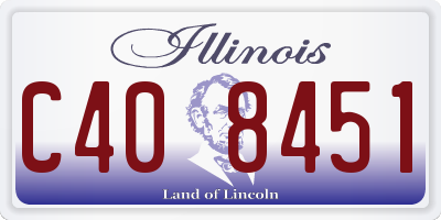 IL license plate C408451