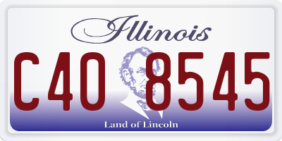 IL license plate C408545