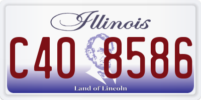 IL license plate C408586