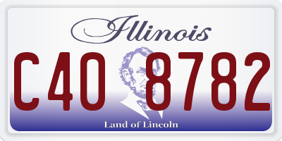 IL license plate C408782