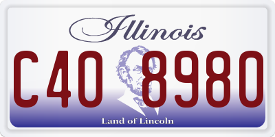 IL license plate C408980
