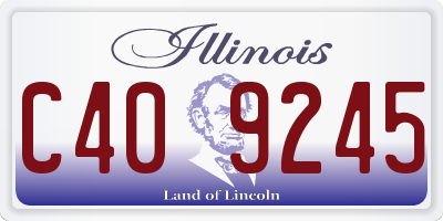 IL license plate C409245