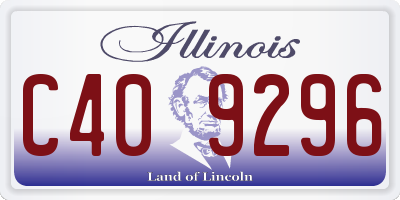 IL license plate C409296