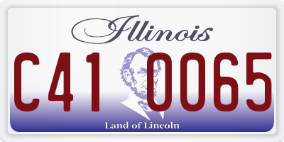 IL license plate C410065