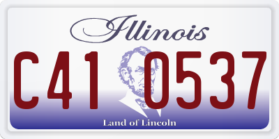 IL license plate C410537