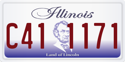 IL license plate C411171
