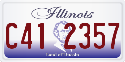 IL license plate C412357