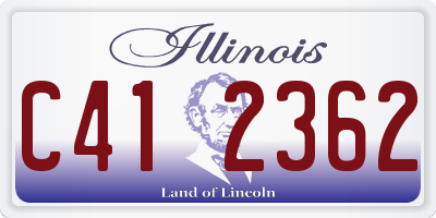 IL license plate C412362