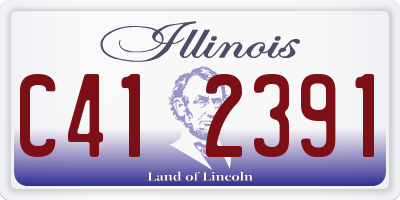 IL license plate C412391