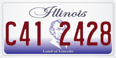 IL license plate C412428