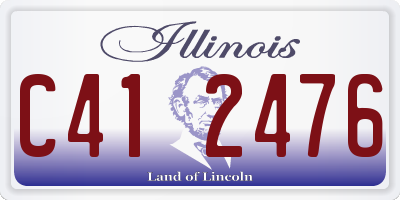 IL license plate C412476