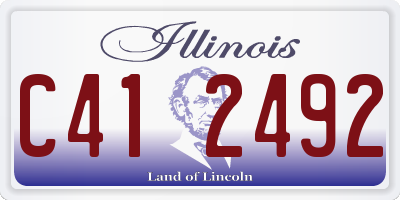 IL license plate C412492