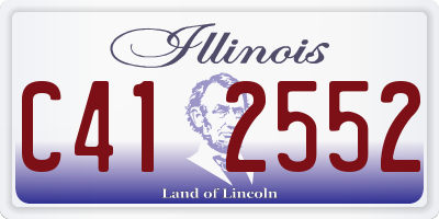 IL license plate C412552