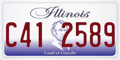 IL license plate C412589