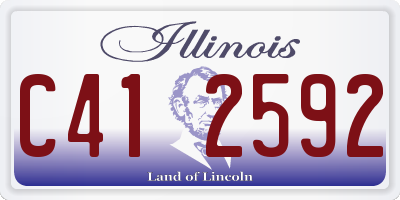 IL license plate C412592