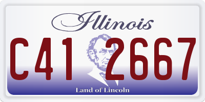 IL license plate C412667
