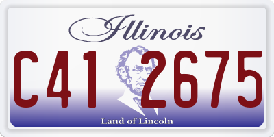 IL license plate C412675