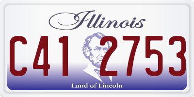 IL license plate C412753