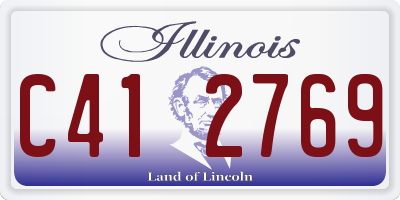 IL license plate C412769