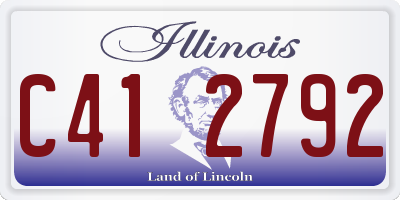 IL license plate C412792