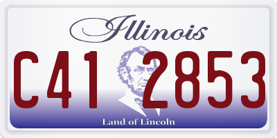 IL license plate C412853