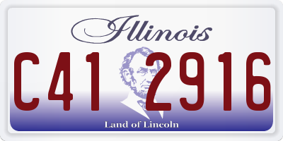IL license plate C412916