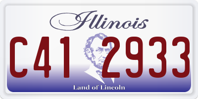 IL license plate C412933