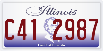 IL license plate C412987