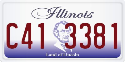 IL license plate C413381