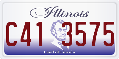 IL license plate C413575