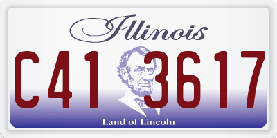 IL license plate C413617