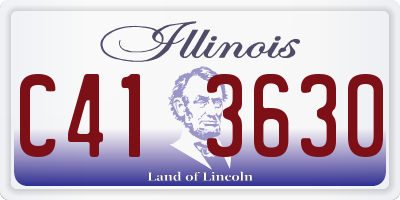 IL license plate C413630