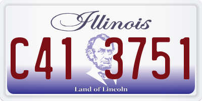IL license plate C413751