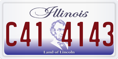IL license plate C414143