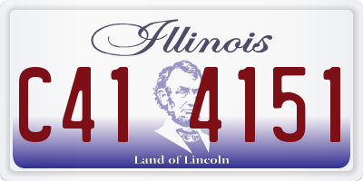 IL license plate C414151