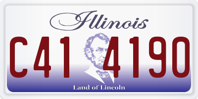 IL license plate C414190