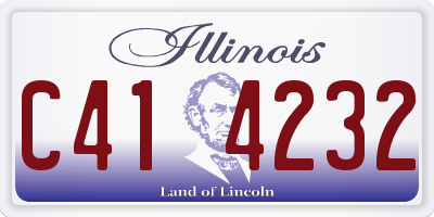 IL license plate C414232