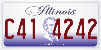 IL license plate C414242