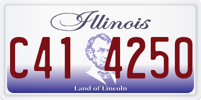 IL license plate C414250