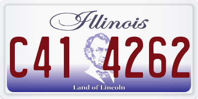 IL license plate C414262