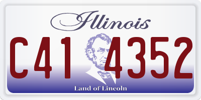 IL license plate C414352