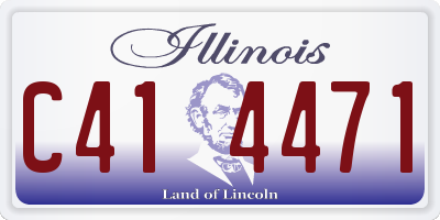 IL license plate C414471