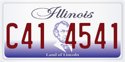 IL license plate C414541