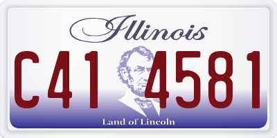 IL license plate C414581