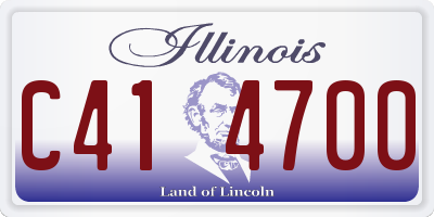 IL license plate C414700