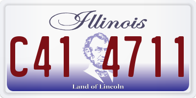 IL license plate C414711