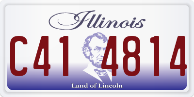 IL license plate C414814