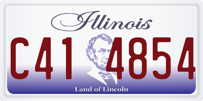 IL license plate C414854