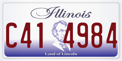 IL license plate C414984
