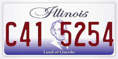 IL license plate C415254